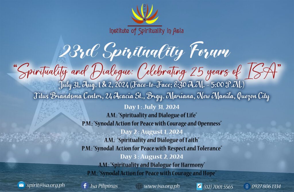 Spirituality and Dialogue: Celebrating 25 years of ISA